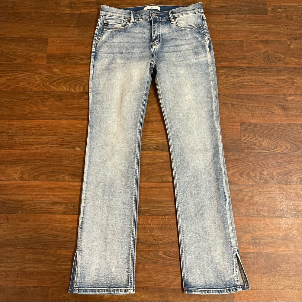 Kancan Nadia Mid Rise Y2K Slit Bootcut Size 11/29x32